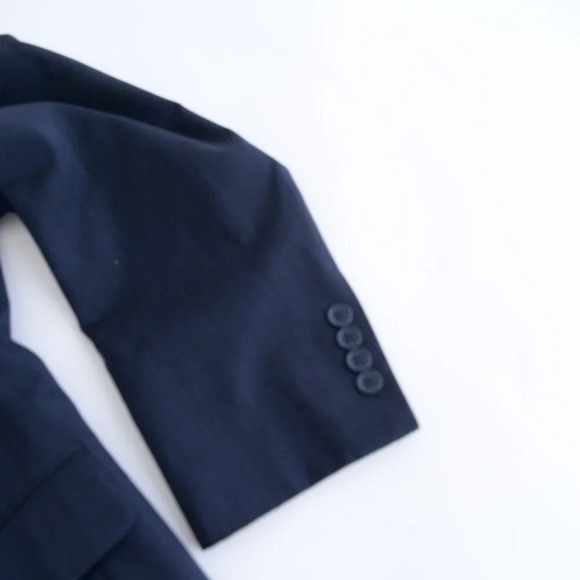 Vintage Blair Underwood Navy Double Button 100% Wool Blazer Size 46L - Picture 7 of 11